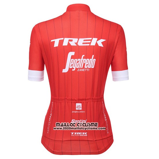 2018 Maillot Ciclismo Femme Trek Segafredo Rouge Manches Courtes et Cuissard